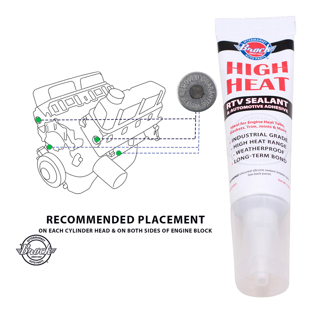 Brock Gasoline/Petrol Engine Heat Tabs - Guaranteed Accurate - High Heat Sealant