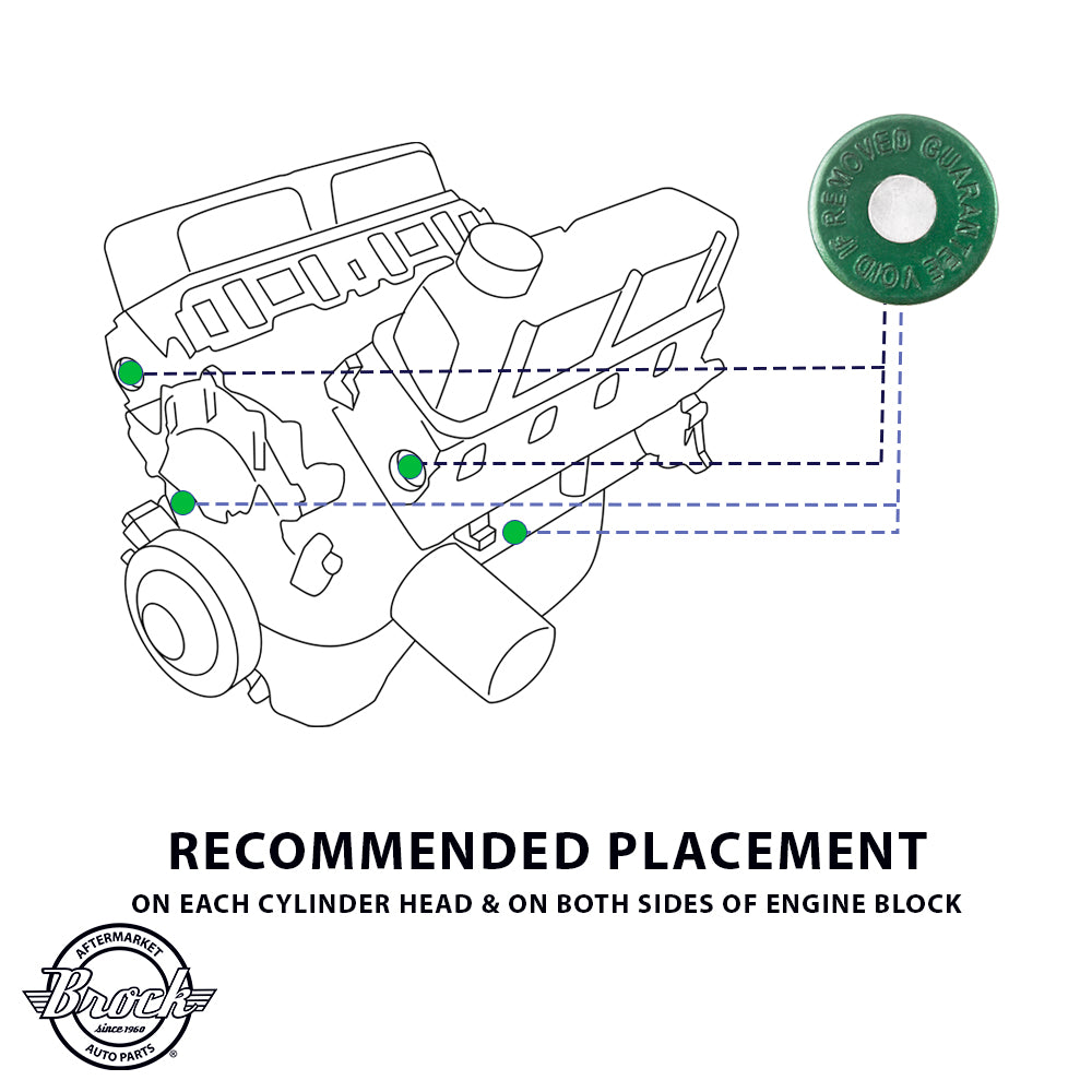 Brock Diesel Engine Heat Tabs - Guaranteed and Certified Overheating Indicator